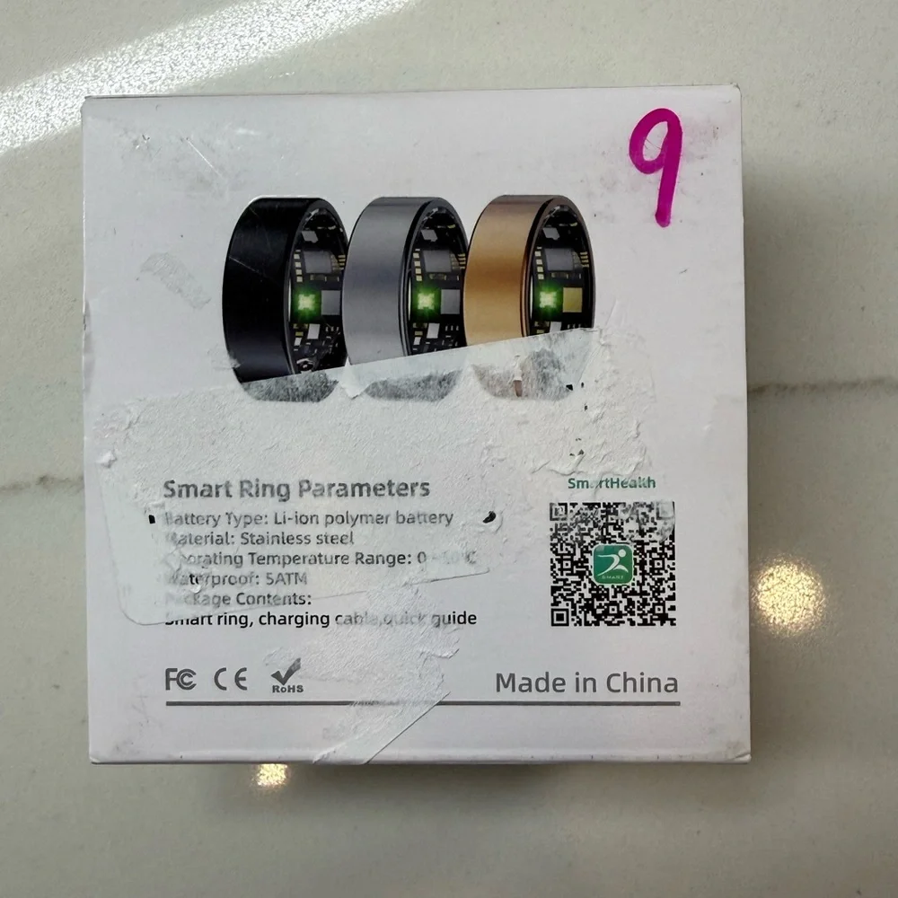 NEW/In Box- Smart Ring for Men/Women - size9